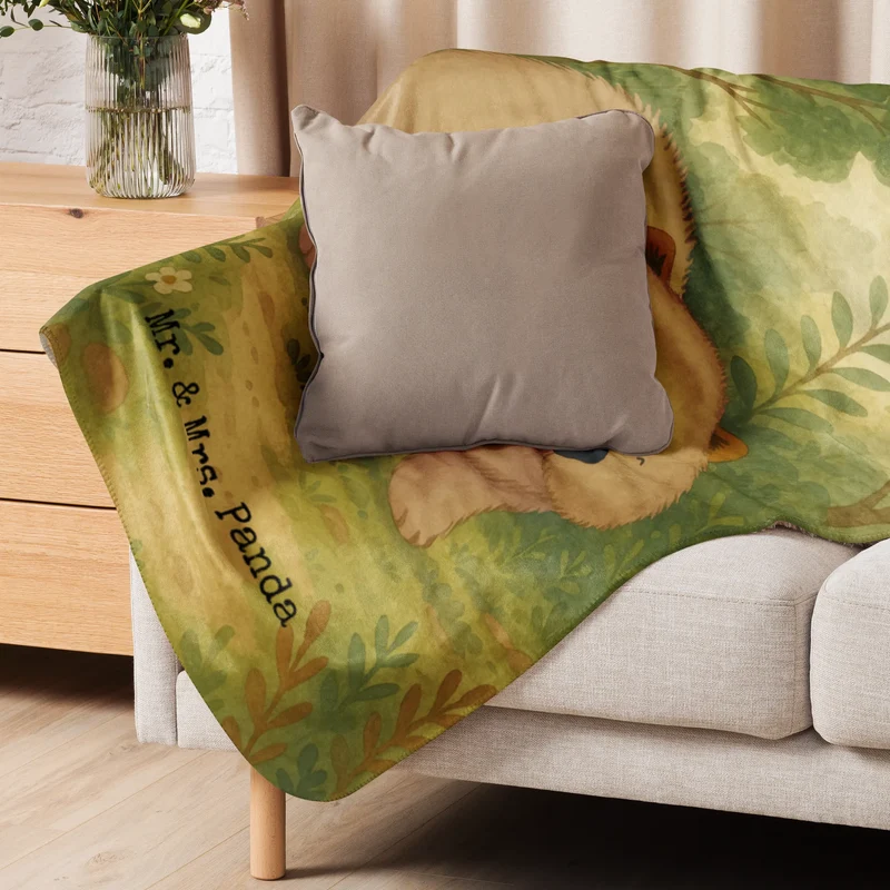 Sherpa Kuscheldecke Wombat Design