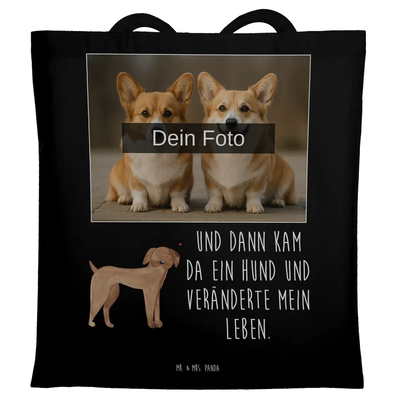 Personalisierte Foto Tragetasche Hund Dogge
