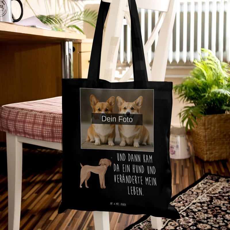 Personalisierte Foto Tragetasche Hund Dogge