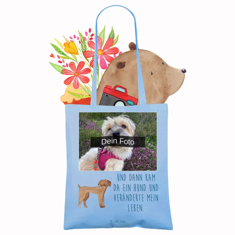 Personalisierte Foto Tragetasche Hund Dogge