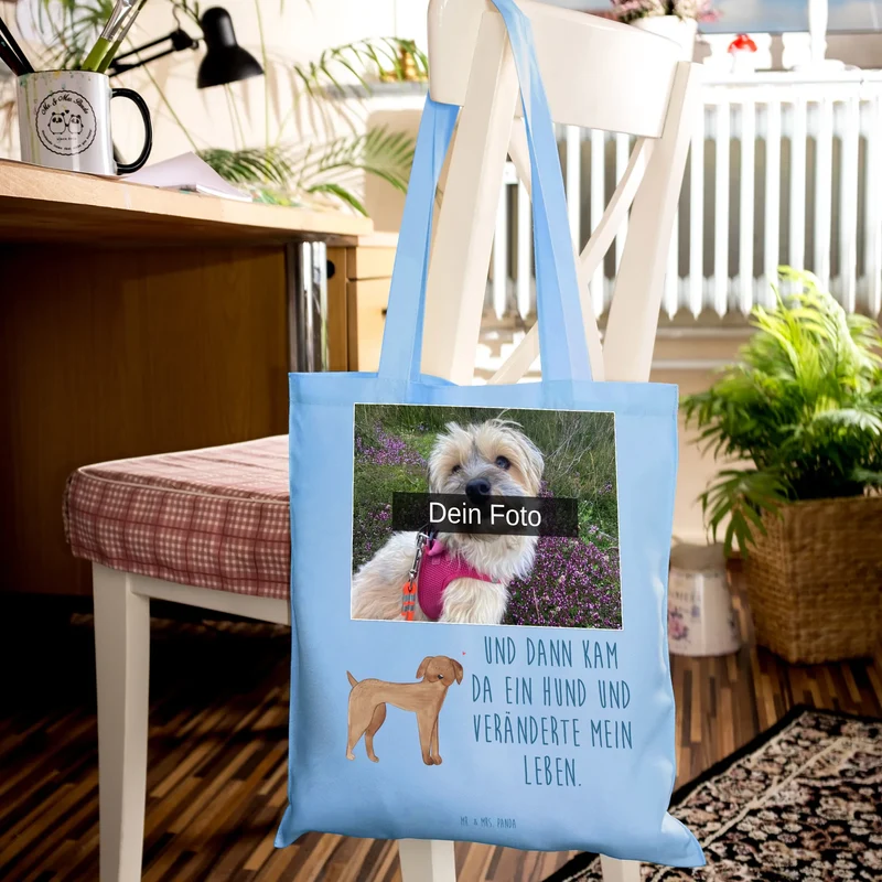 Personalisierte Foto Tragetasche Hund Dogge