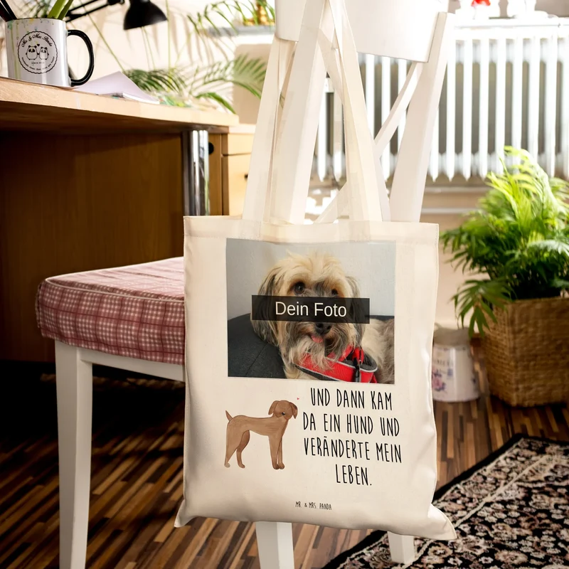 Personalisierte Foto Tragetasche Hund Dogge
