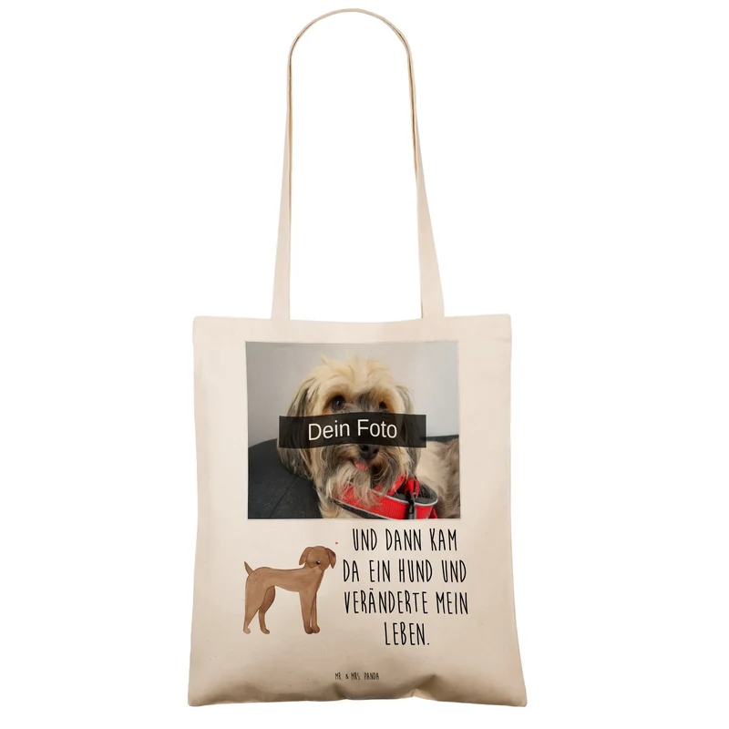 Personalisierte Foto Tragetasche Hund Dogge