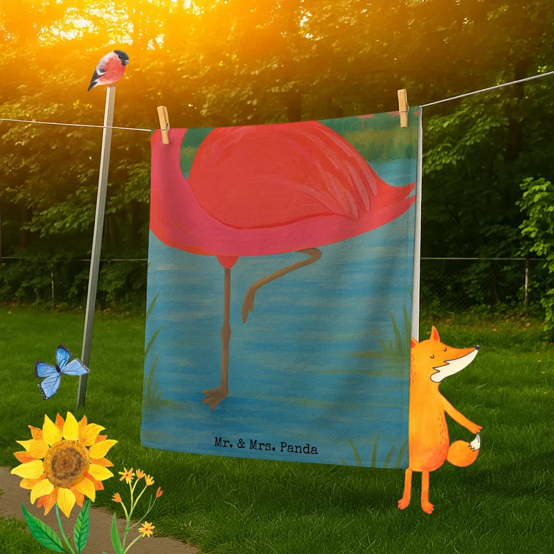 Badehandtuch Flamingo Classic Design