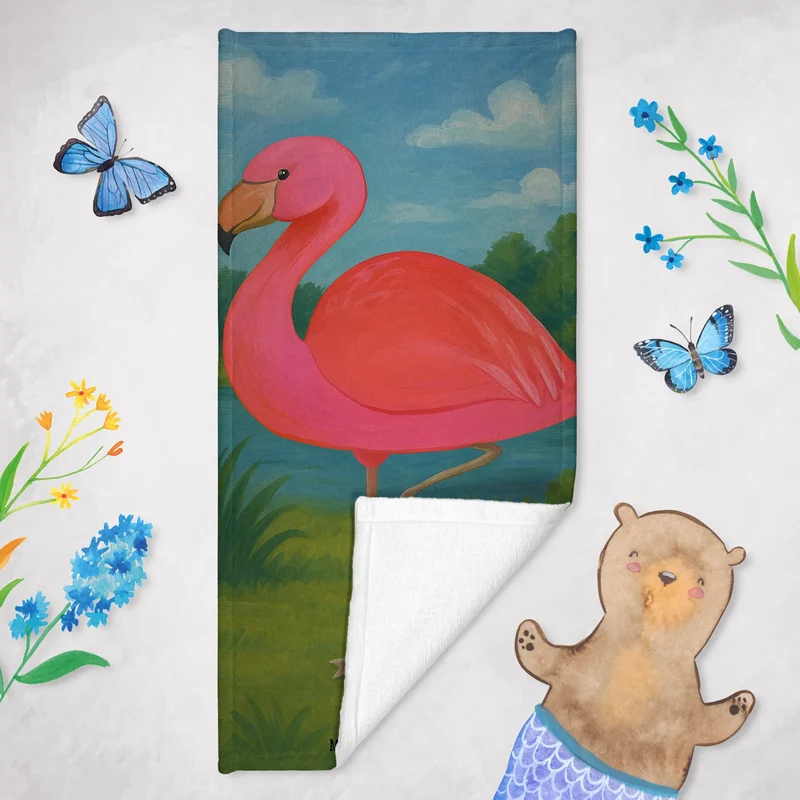Badehandtuch Flamingo Classic Design