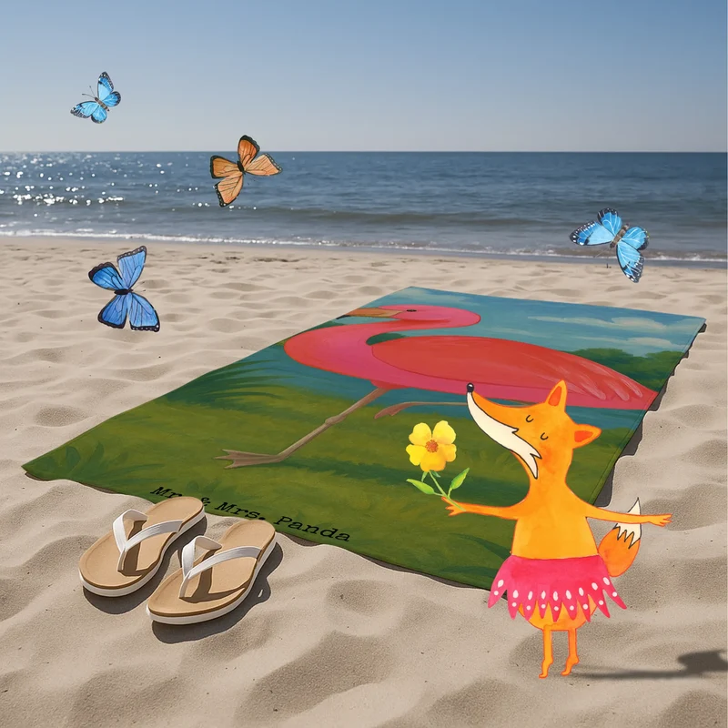 Badehandtuch Flamingo Classic Design
