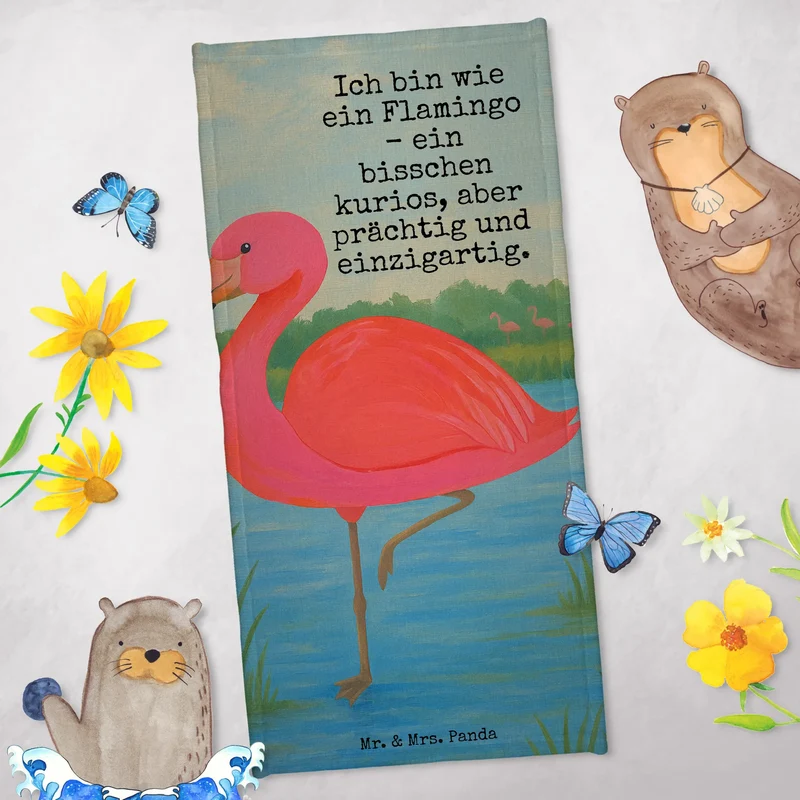 Badehandtuch Flamingo Classic Design