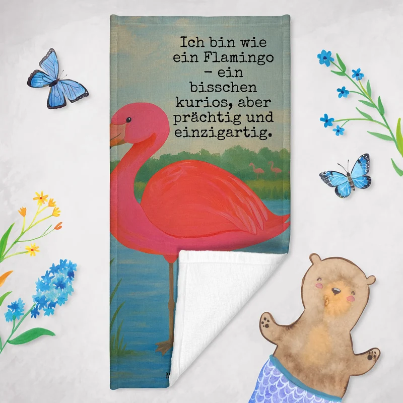 Badehandtuch Flamingo Classic Design