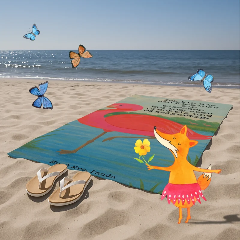 Badehandtuch Flamingo Classic Design