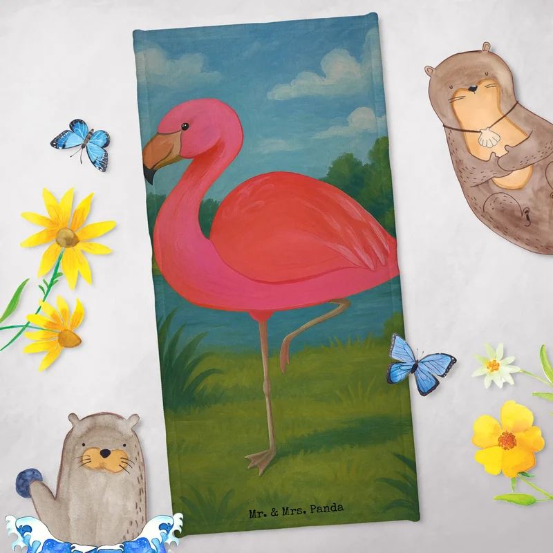 Badehandtuch Flamingo Classic Design