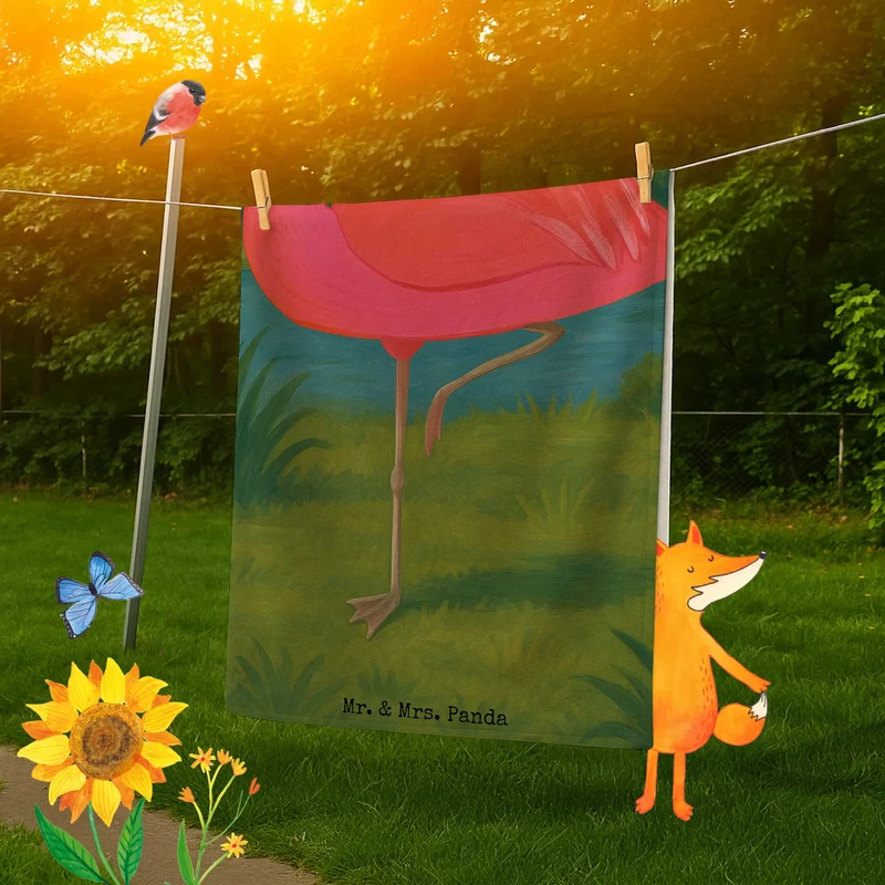 Badehandtuch Flamingo Classic Design