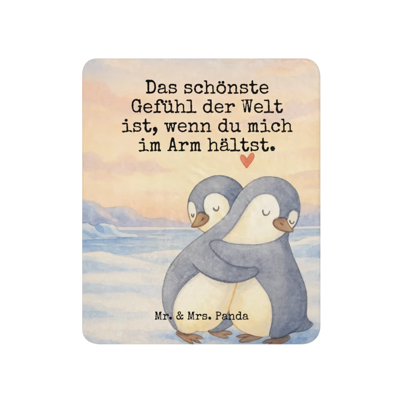 Sherpa Kuscheldecke Pinguine Kuscheln Design