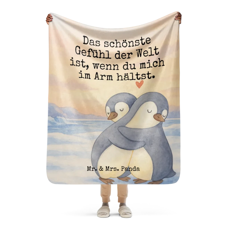 Sherpa Kuscheldecke Pinguine Kuscheln Design