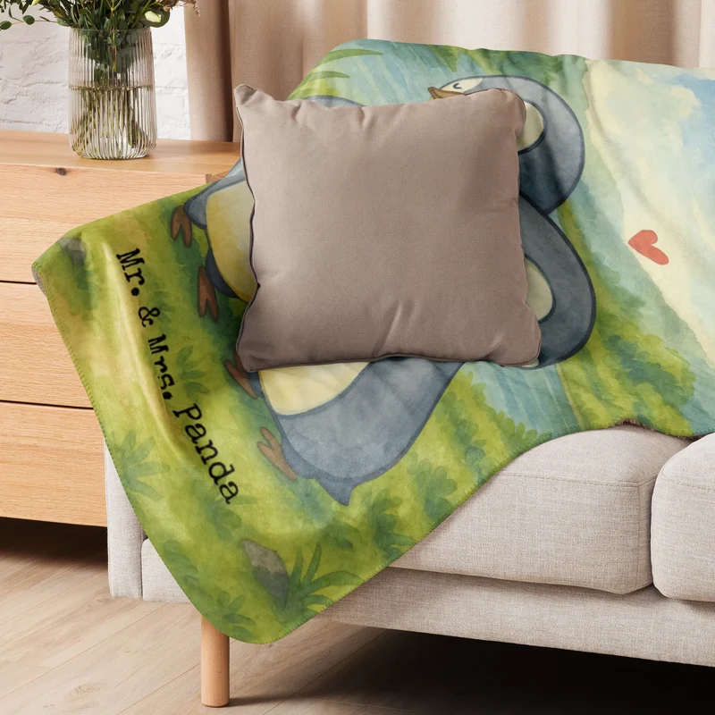 Sherpa Kuscheldecke Pinguine Kuscheln Design