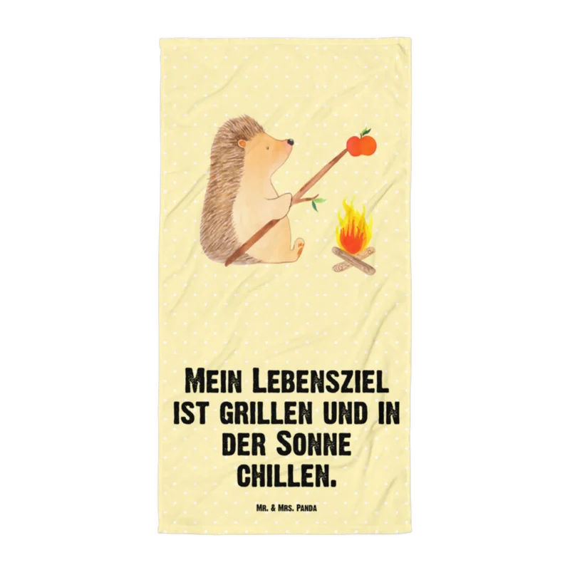 XL Badehandtuch Igel Grillen