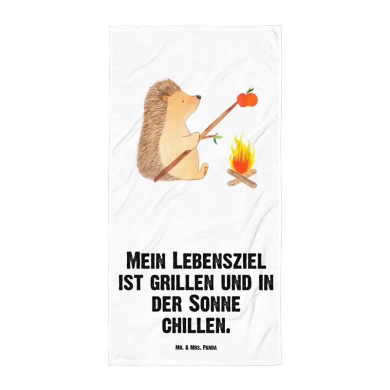 XL Badehandtuch Igel Grillen