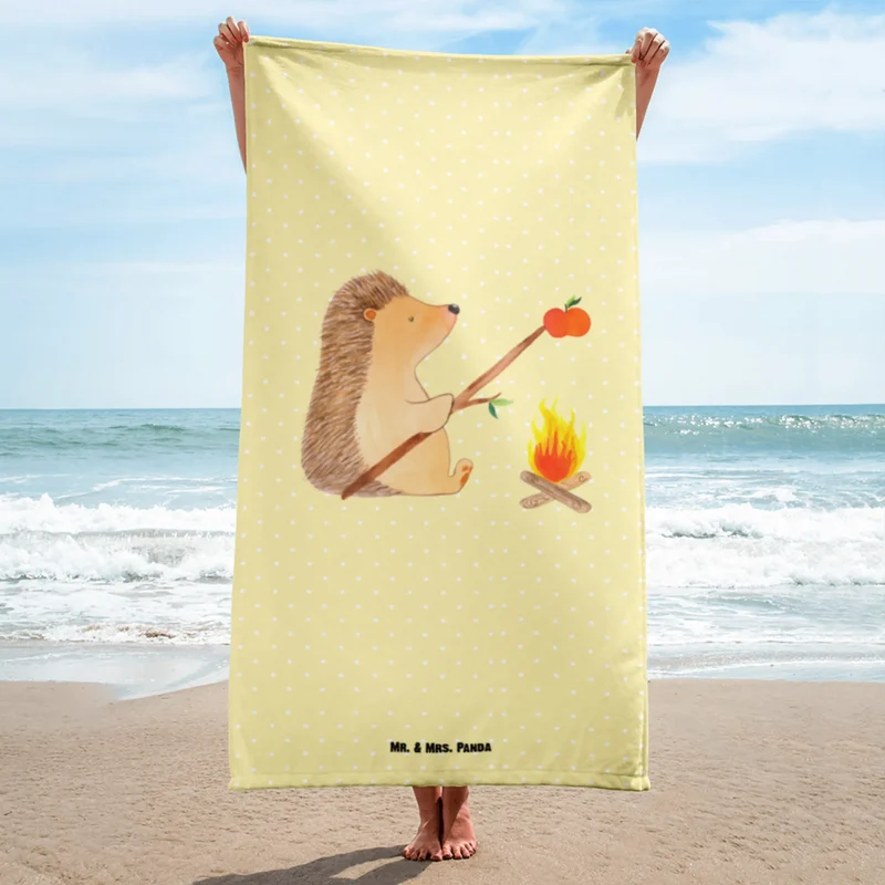 XL Badehandtuch Igel Grillen