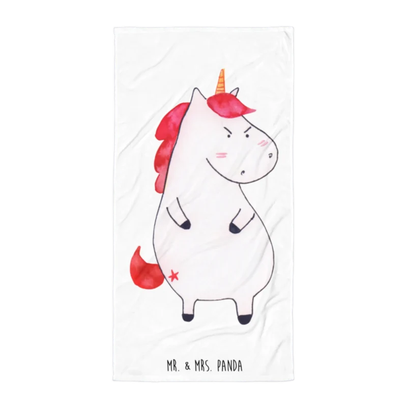 XL Badehandtuch Einhorn Wut