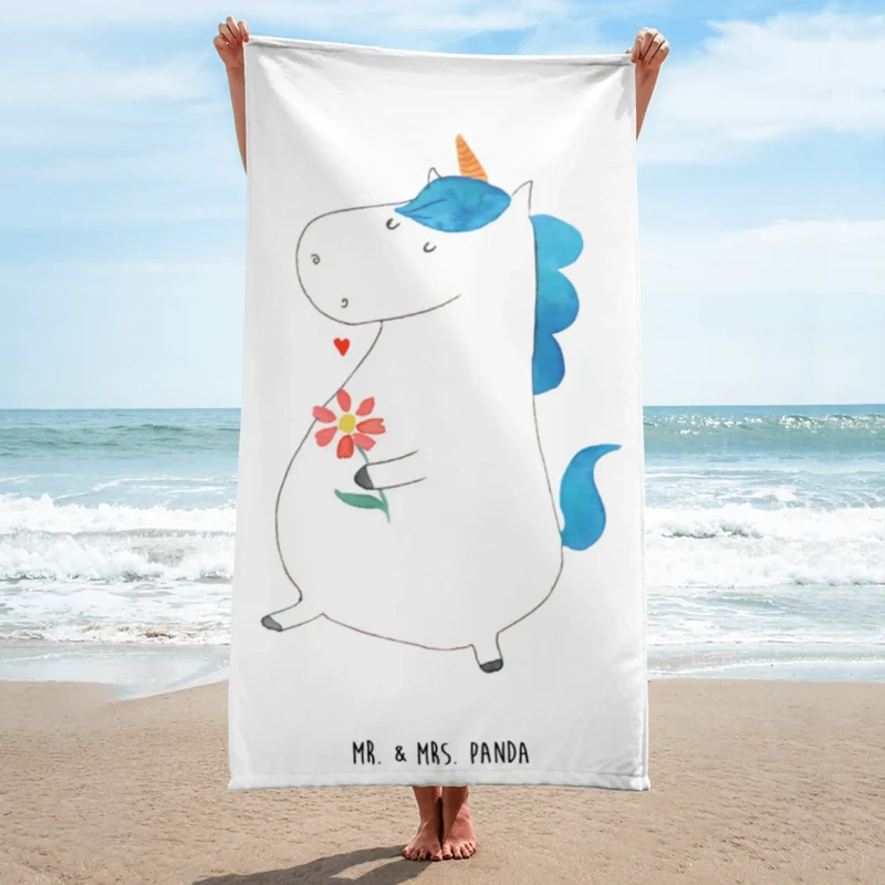 XL Badehandtuch Einhorn Spaziergang