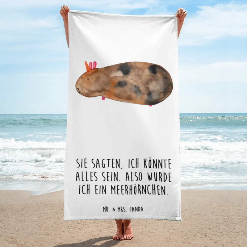 XL Badehandtuch Einhorn Meerschweinchen