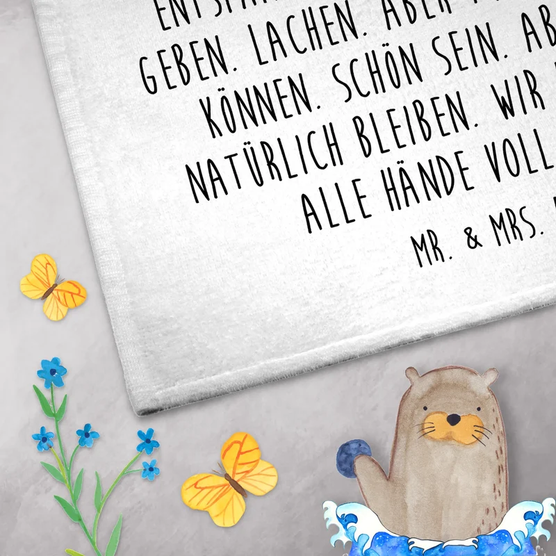 Gästehandtuch Giraffe Blumenkranz