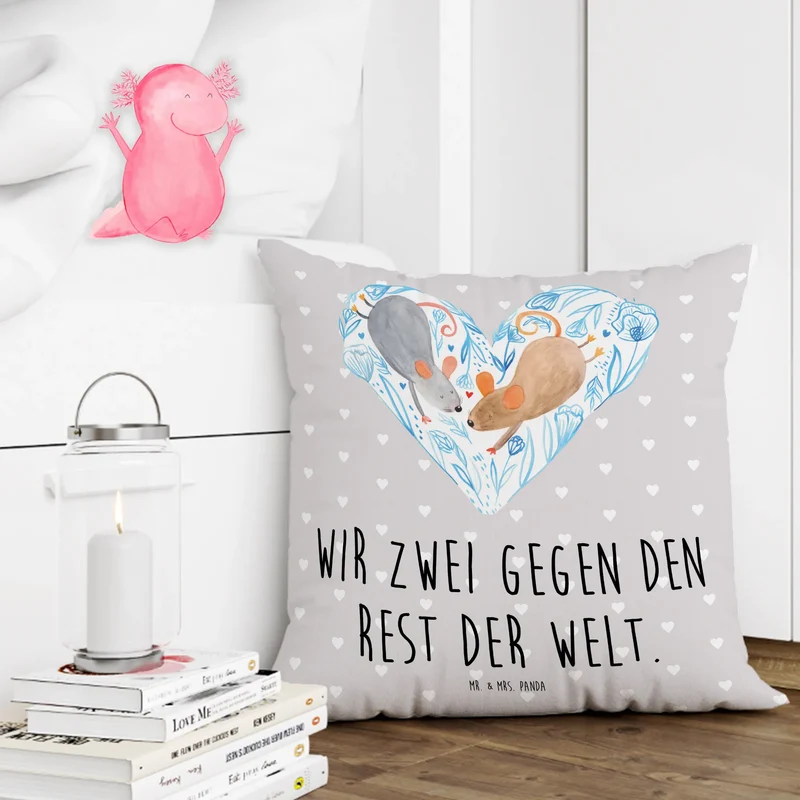 40x40 Kissen Mäuse Herz