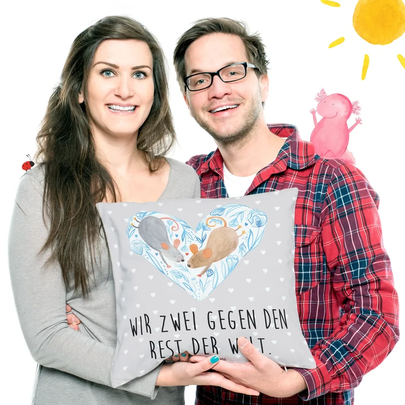 40x40 Kissen Mäuse Herz