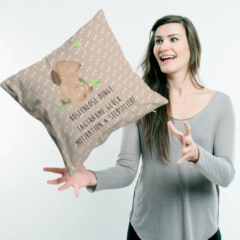 40x40 Kissen Hund Kleeblatt