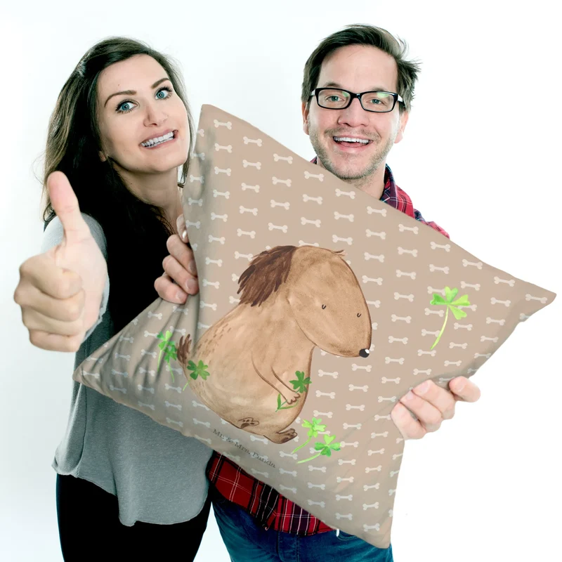 40x40 Kissen Hund Kleeblatt