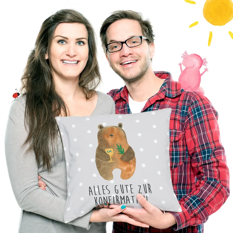 40x40 Kissen Bär Konfirmation