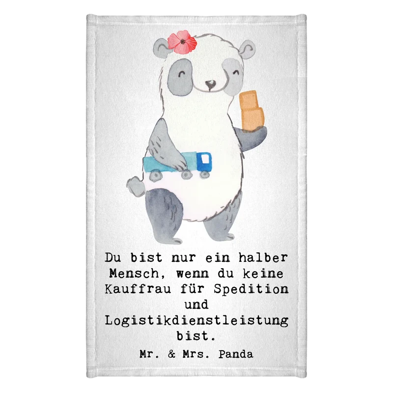 Gästehandtuch Kauffrau für Spedition und Logistikdienstleistung Herz