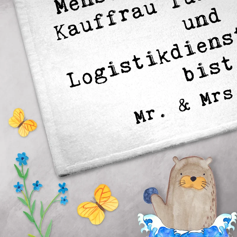 Gästehandtuch Kauffrau für Spedition und Logistikdienstleistung Herz