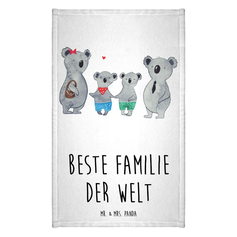 Gästehandtuch Koala Familie zwei