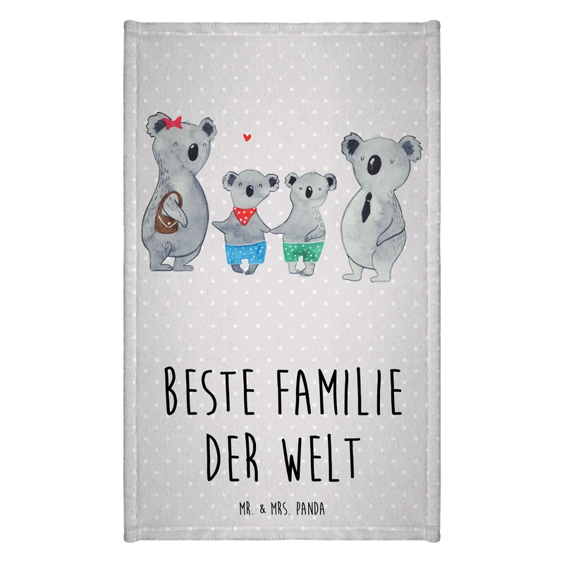 Gästehandtuch Koala Familie zwei