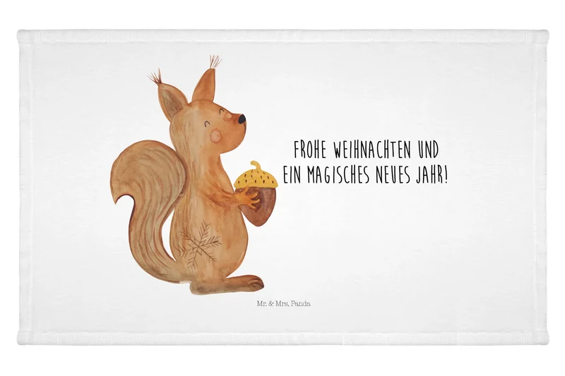 Gästehandtuch Eichhörnchen Weihnachtszeit