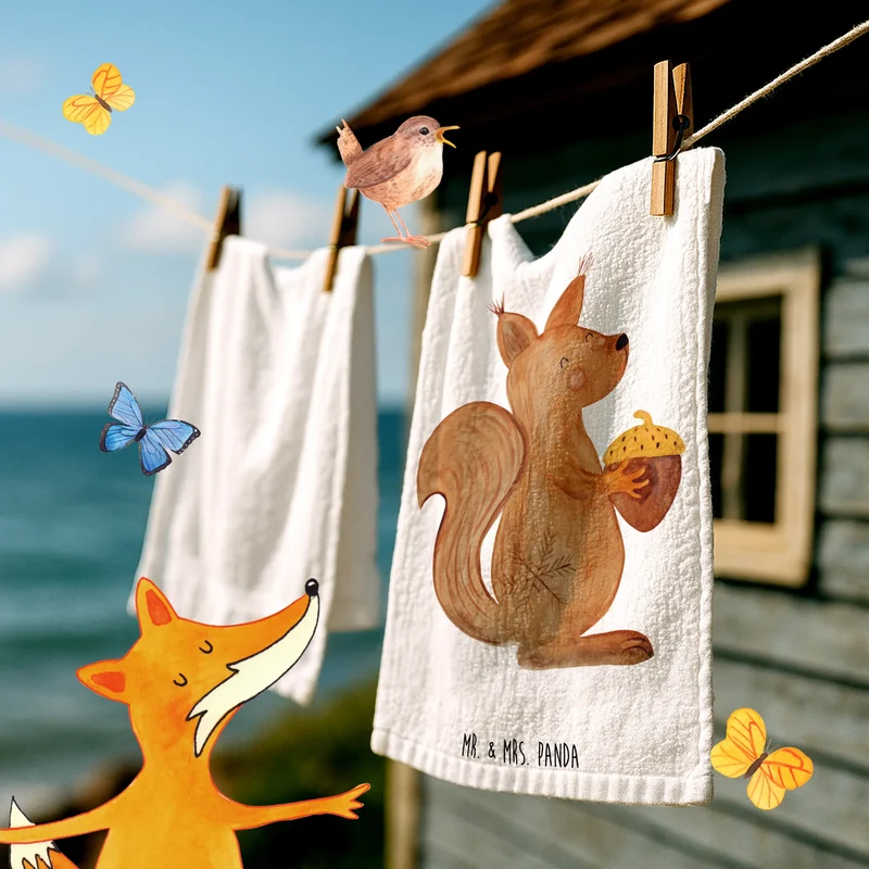 Gästehandtuch Eichhörnchen Weihnachtszeit