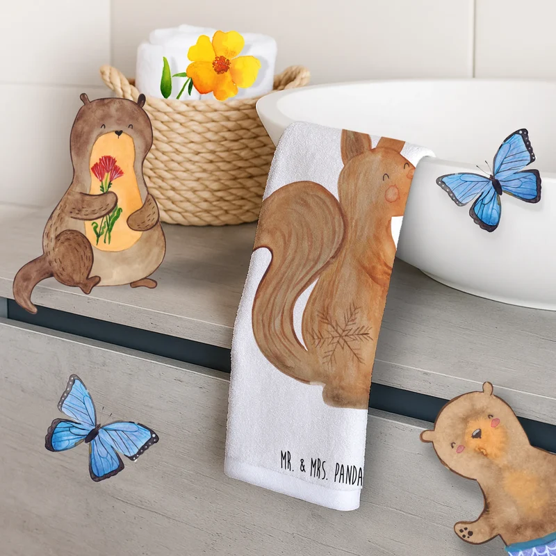 Gästehandtuch Eichhörnchen Weihnachtszeit