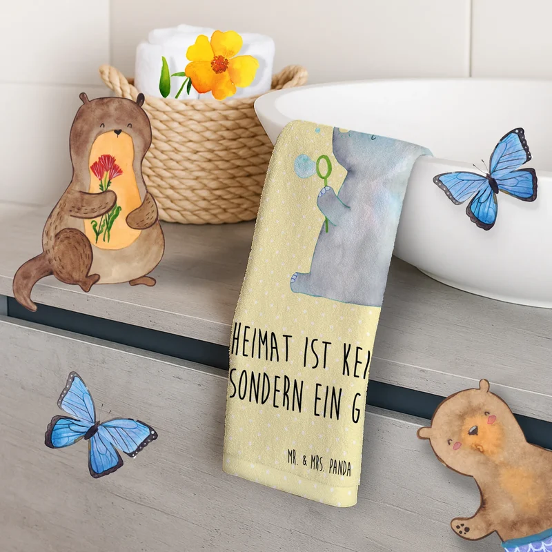 Gästehandtuch Elefant Seifenblasen