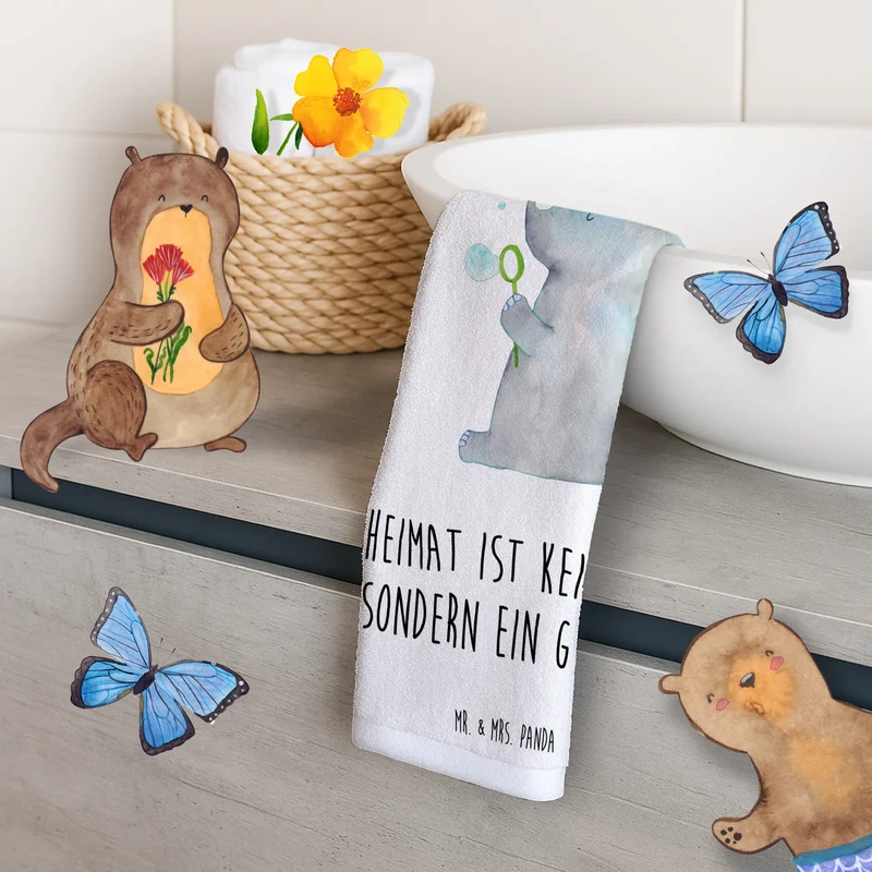 Gästehandtuch Elefant Seifenblasen