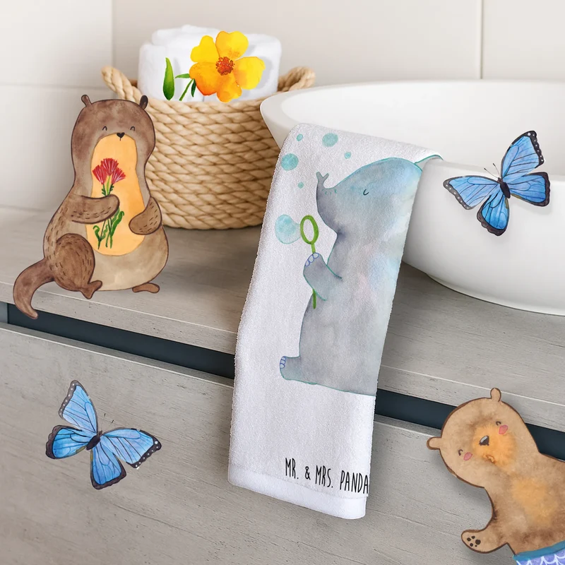 Gästehandtuch Elefant Seifenblasen
