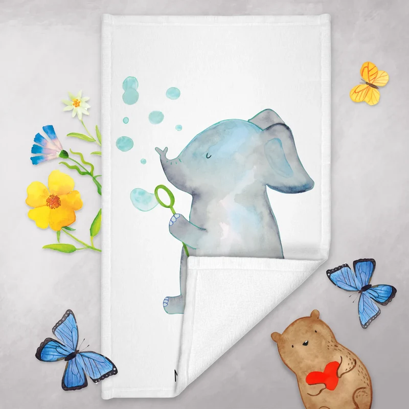 Gästehandtuch Elefant Seifenblasen