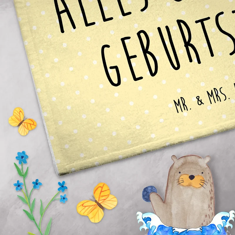 Gästehandtuch Igel Luftballon