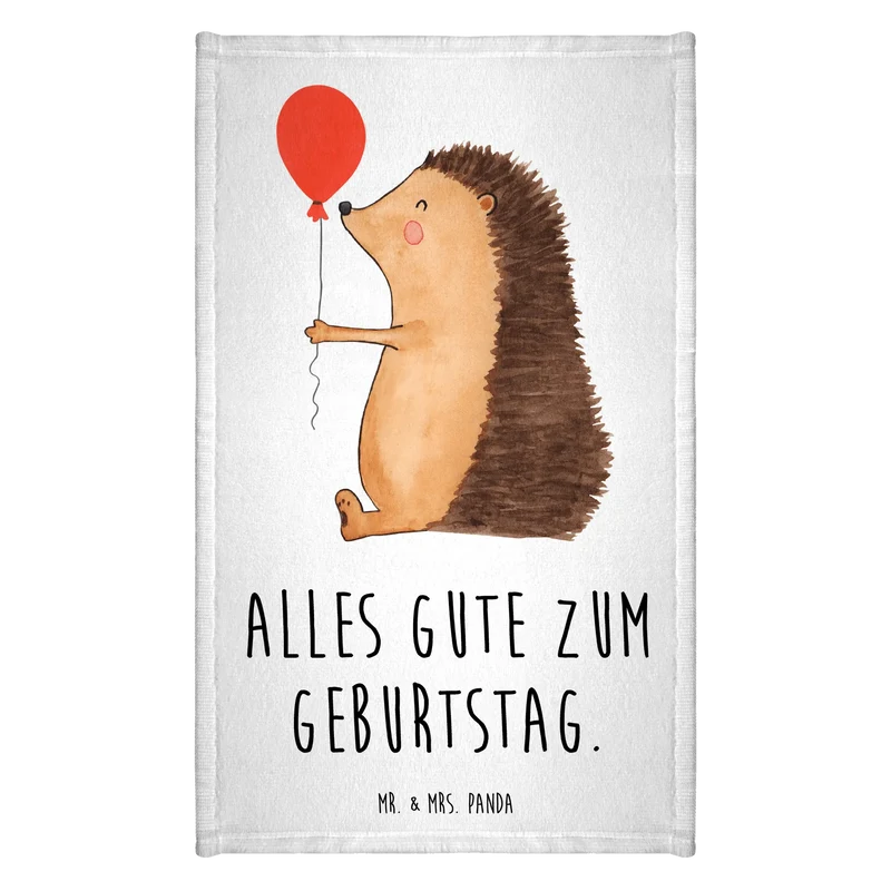 Gästehandtuch Igel Luftballon