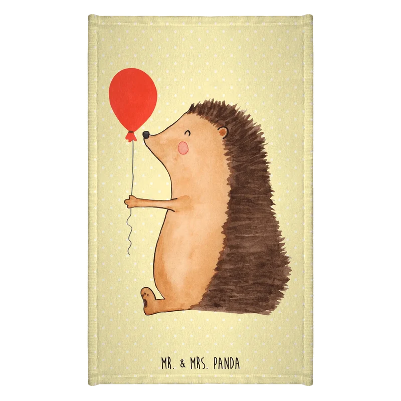 Gästehandtuch Igel Luftballon