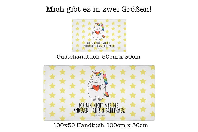 Handtuch Einhorn Herz