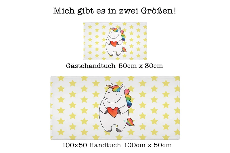 Handtuch Einhorn Herz