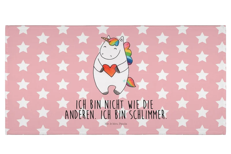 Handtuch Einhorn Herz