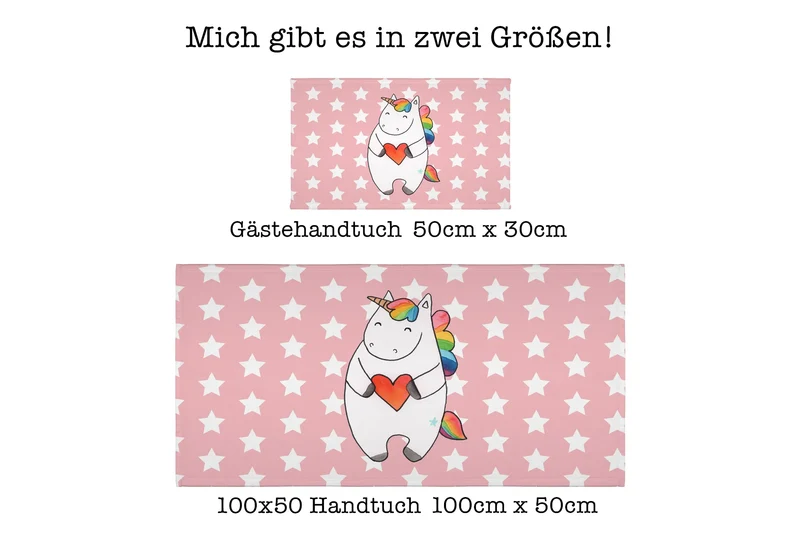 Handtuch Einhorn Herz