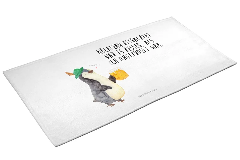 Handtuch Pinguin Bier