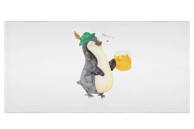 Handtuch Pinguin Bier